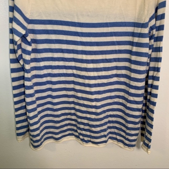 Gap Bella Boatneck Sweater Moore Blue Stripe - Picture 4 of 11